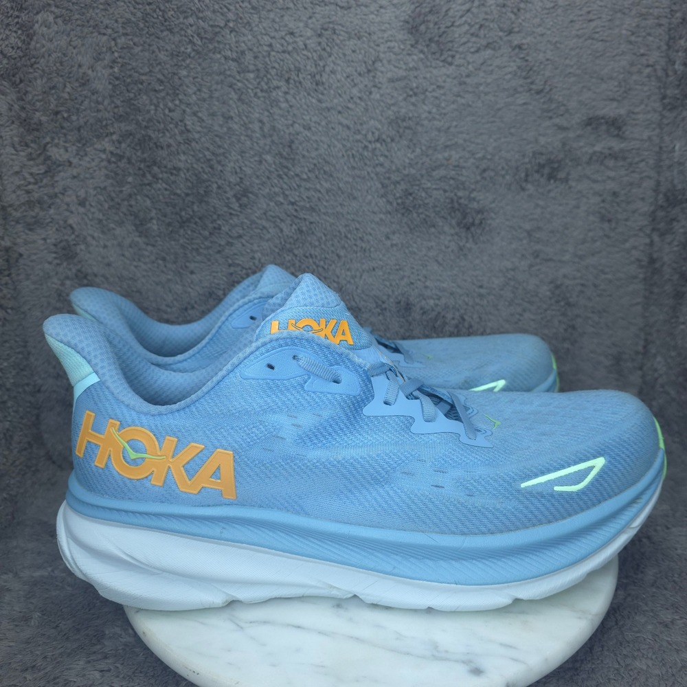 Hoka Clifton 9 Shoes Mens 14D Blue Road Running Sneakers Summer Gorpcore 1127896